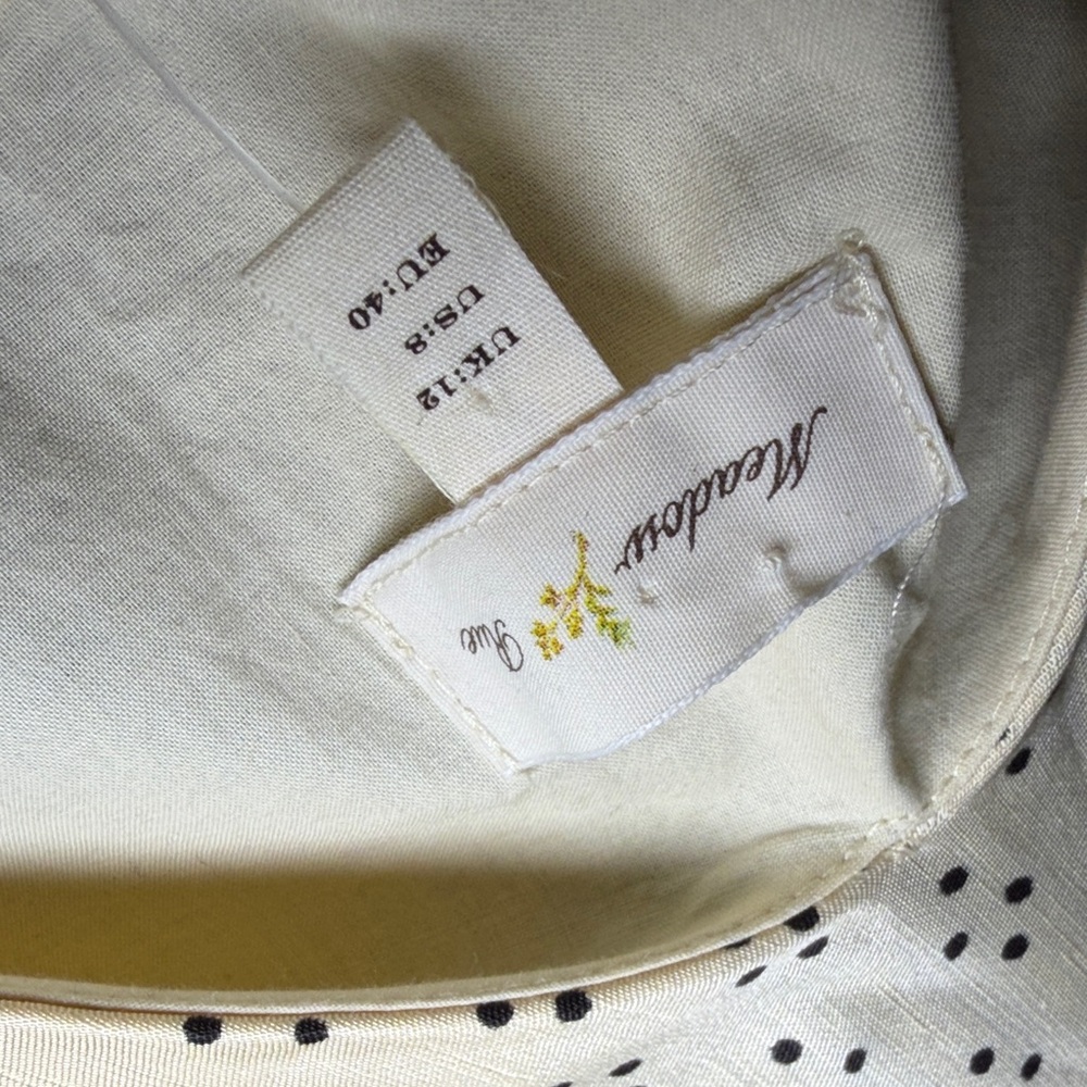 Meadow Rue Yellow and Cream Floral Long Sleeve Dress - Picture 4 of 6
